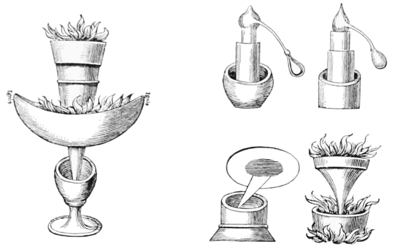 رسم توضيحي للتجارب والأدوات المختلفة التي استخدمها جابر بن حيان 