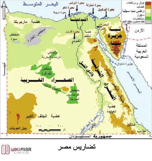 خريطة تضاريس مصر 