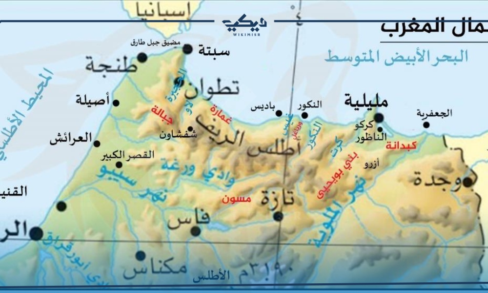 خريطة الريف المغربي