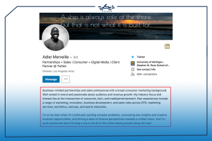 كتابة ملخص شخصي احترافي لحساب لينكد إن
