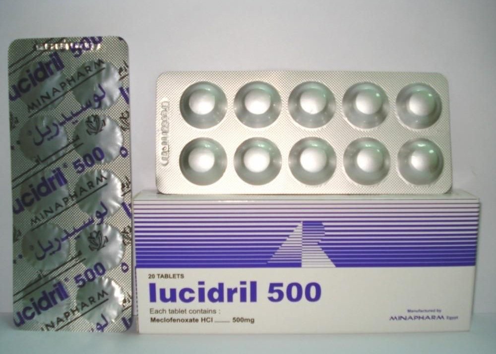 حبوب lucidril 500 لعلاج مشاكل تصلب الشرايين وضعف التركيز