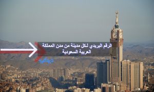 الرقم البريدي لـكل مدينة من مدن المملكة العربية السعودية