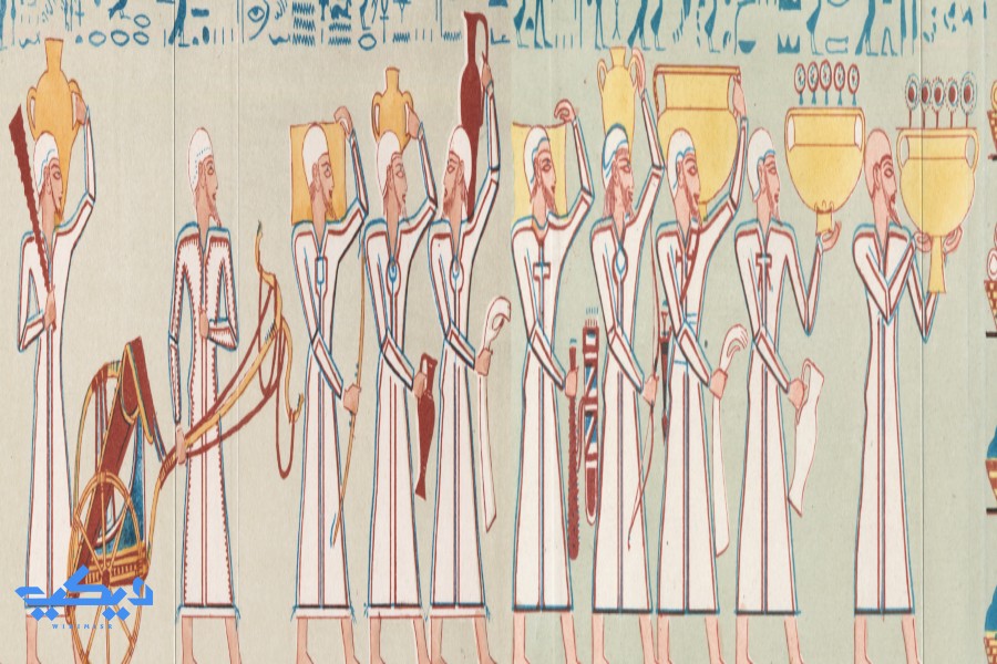 الرتنو يقدمون العطايا للملك تحتمس الثالث, مقبرة رخميرع